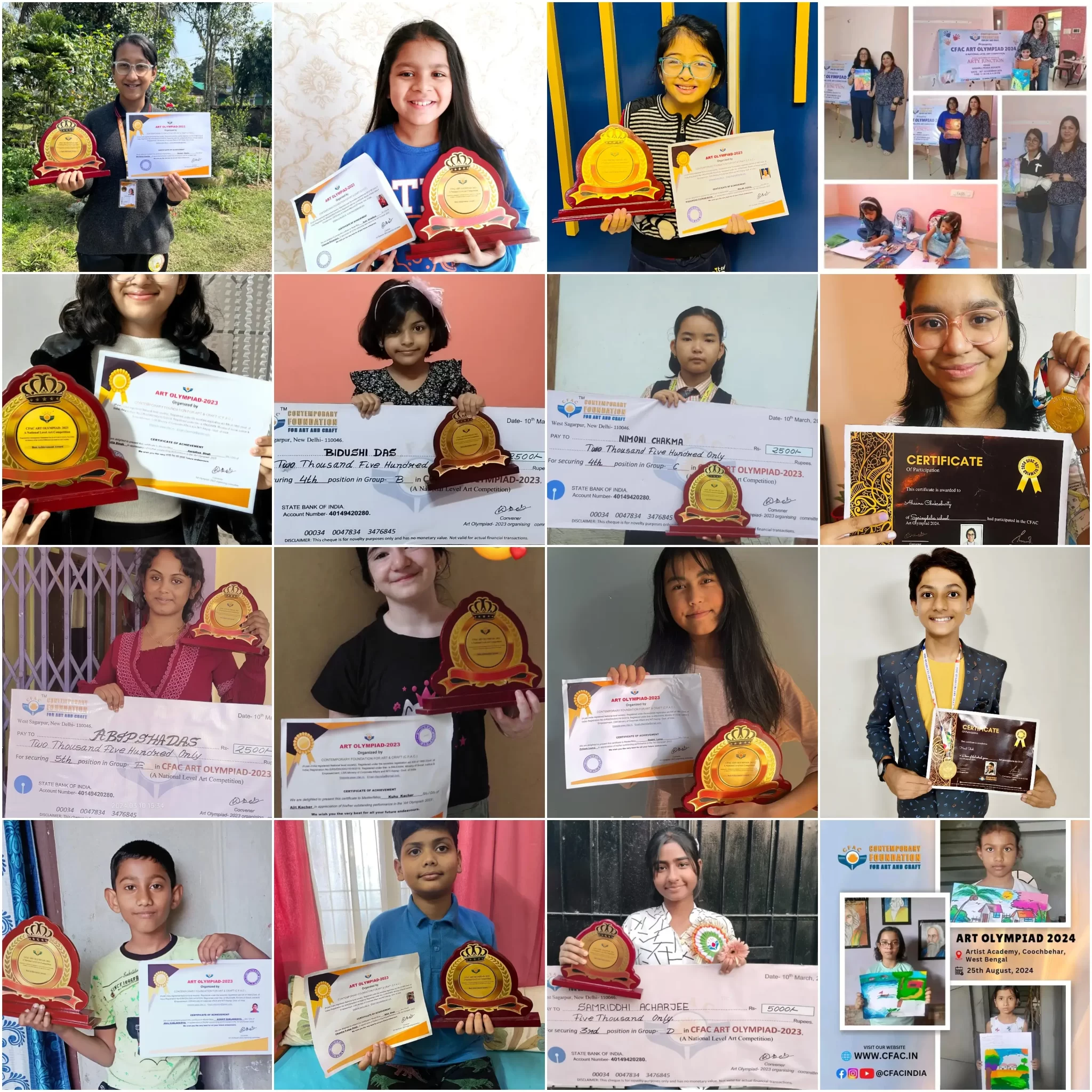 CFAC National Art Olympiad - Young artists performing and winning awards